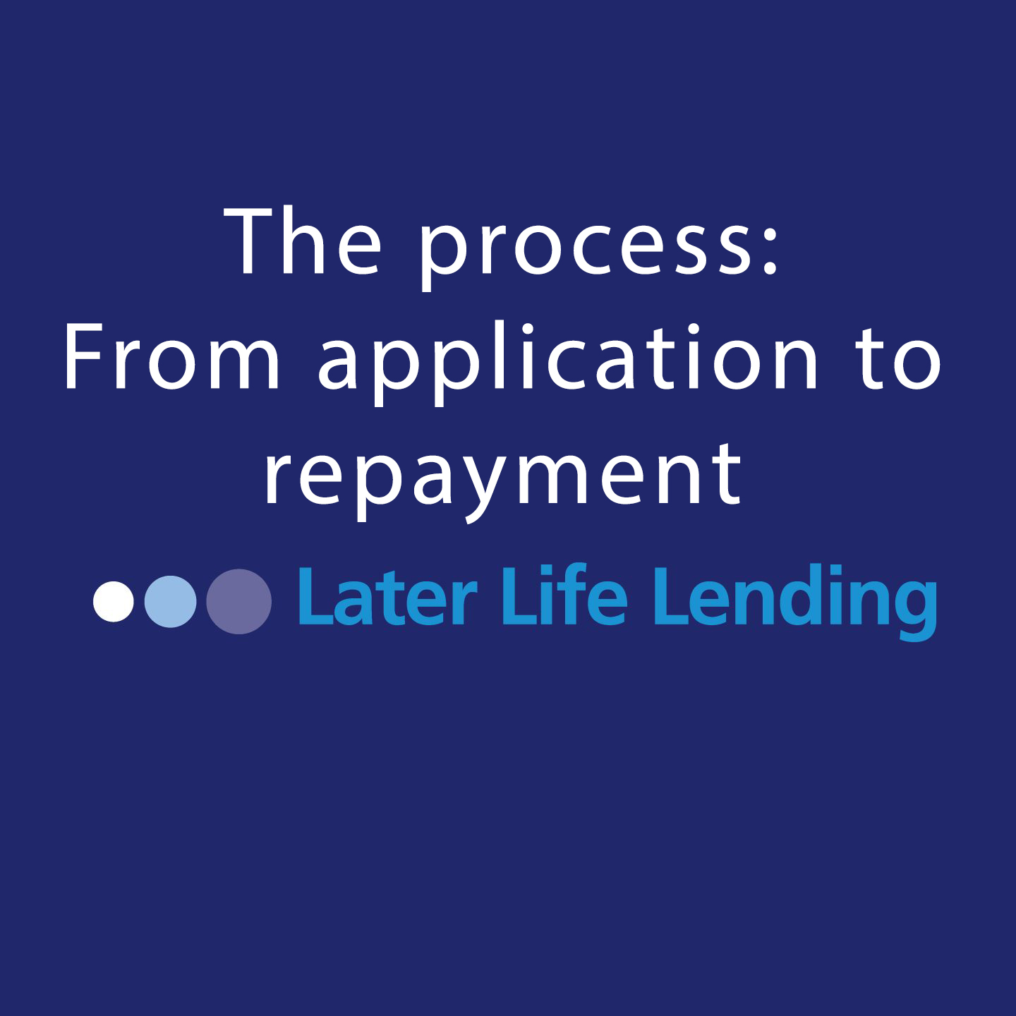 Later Life Borrowing - The process from application to completion